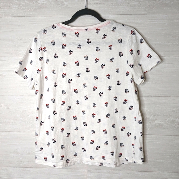 Boden Shoe Print T-shirt Size Large - Picture 3 of 8